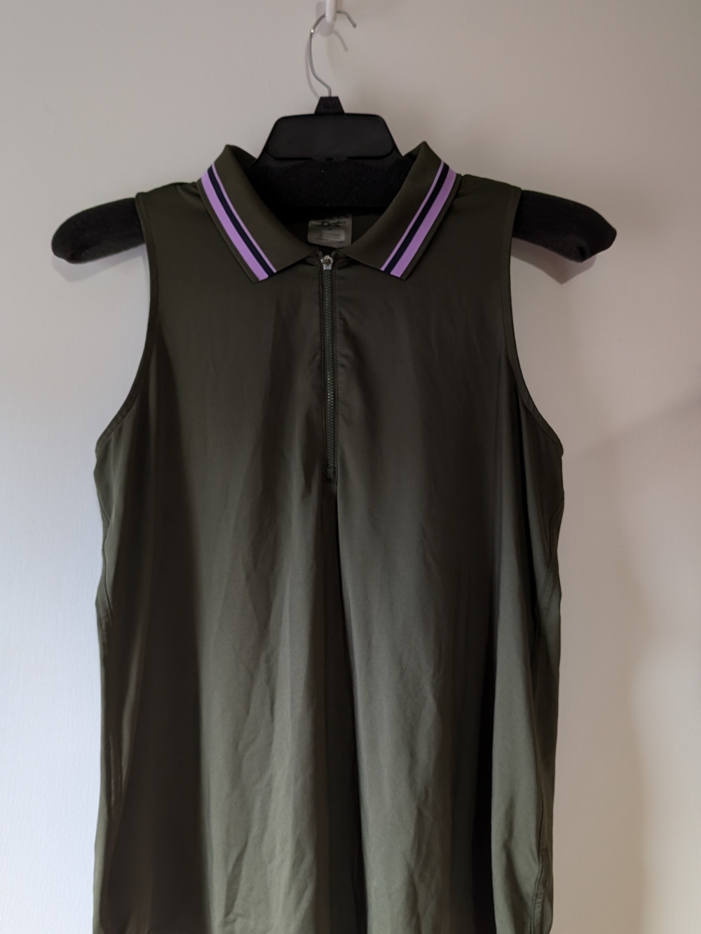 Jofit Olive Green Athletic Polo Tank